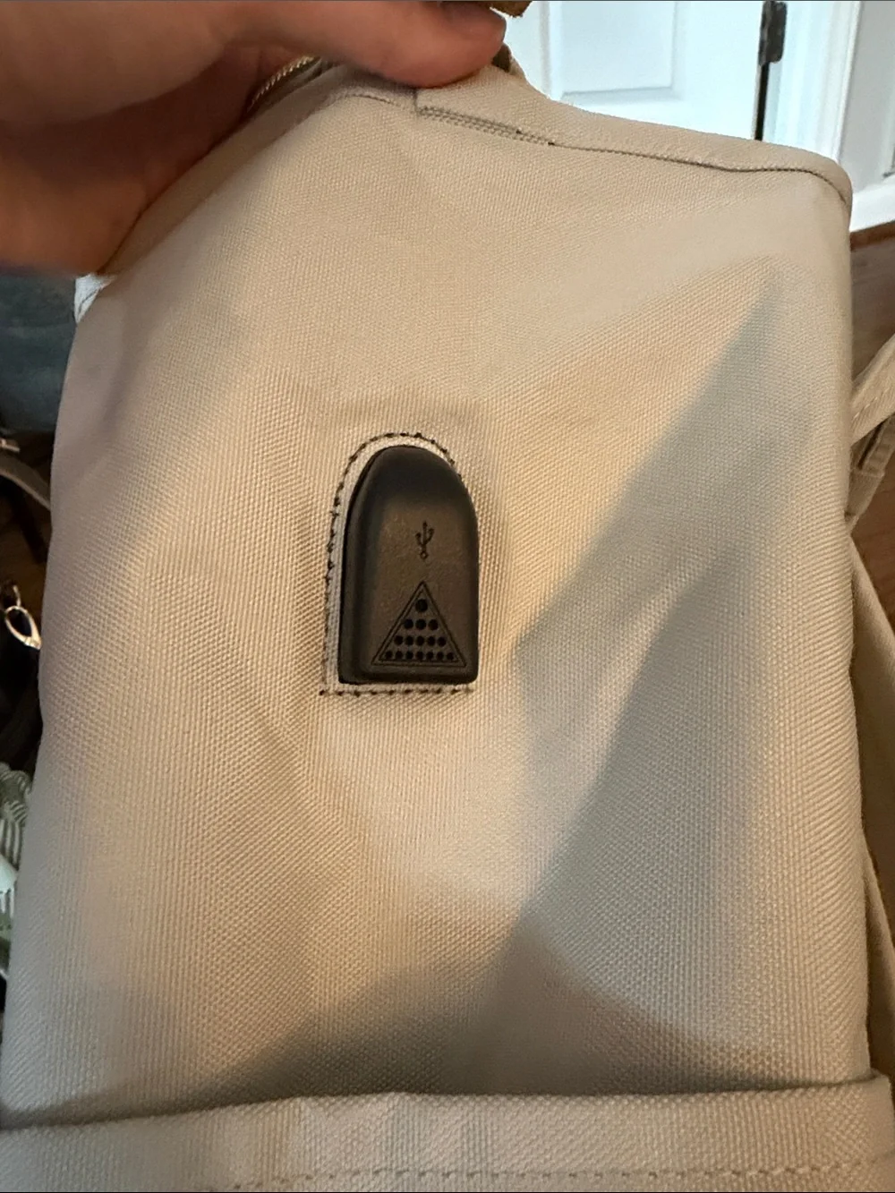 Himawari Cream Canvas Backpack Tote - Women's Everyday Bag